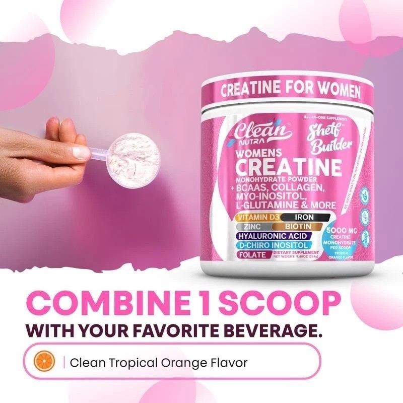 Women’s Creatine Powder with BCAAs, Collagen & Inositol – Clean Nutra++