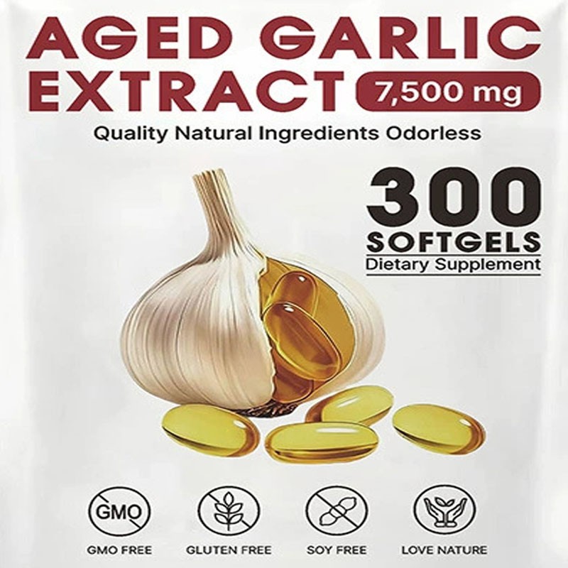Aged Garlic Extract Capsules 7500mg 600 Count Elare Odorless Supplement 2-Year