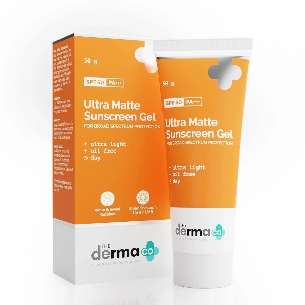 The Derma Co SPF60 Ultra Matte Sunscreen Gel 50g | Sun Damage Protection