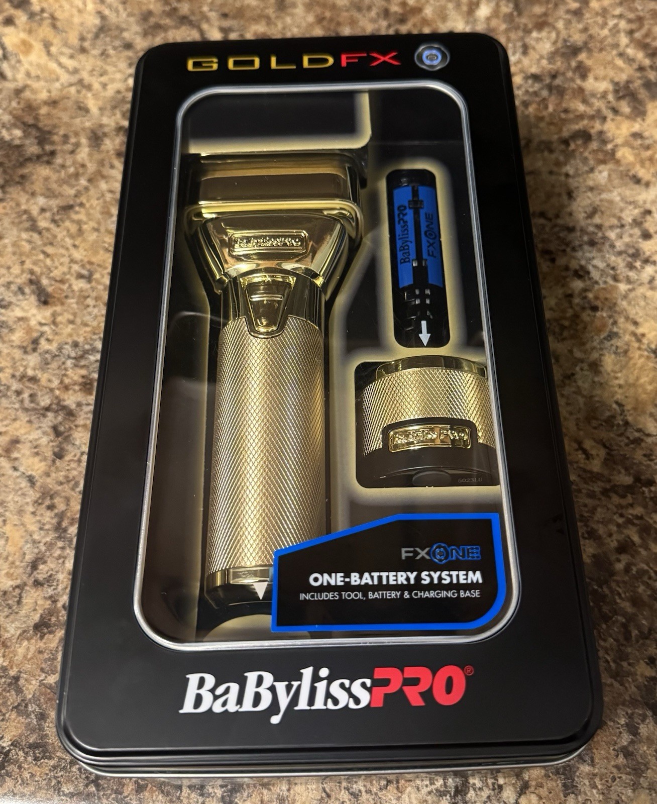 BaBylissPRO GoldFX Gold Foil Facial Shaver Cordless Rechargeable Battery