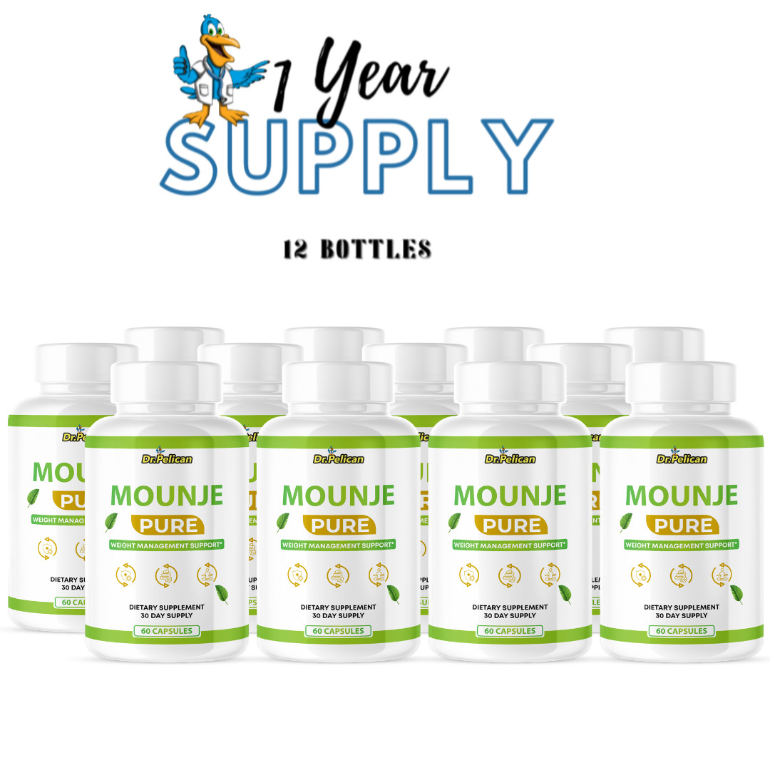 Mounje Pure- Immune & Weight Support- 12 Bottles- 720 Capsules