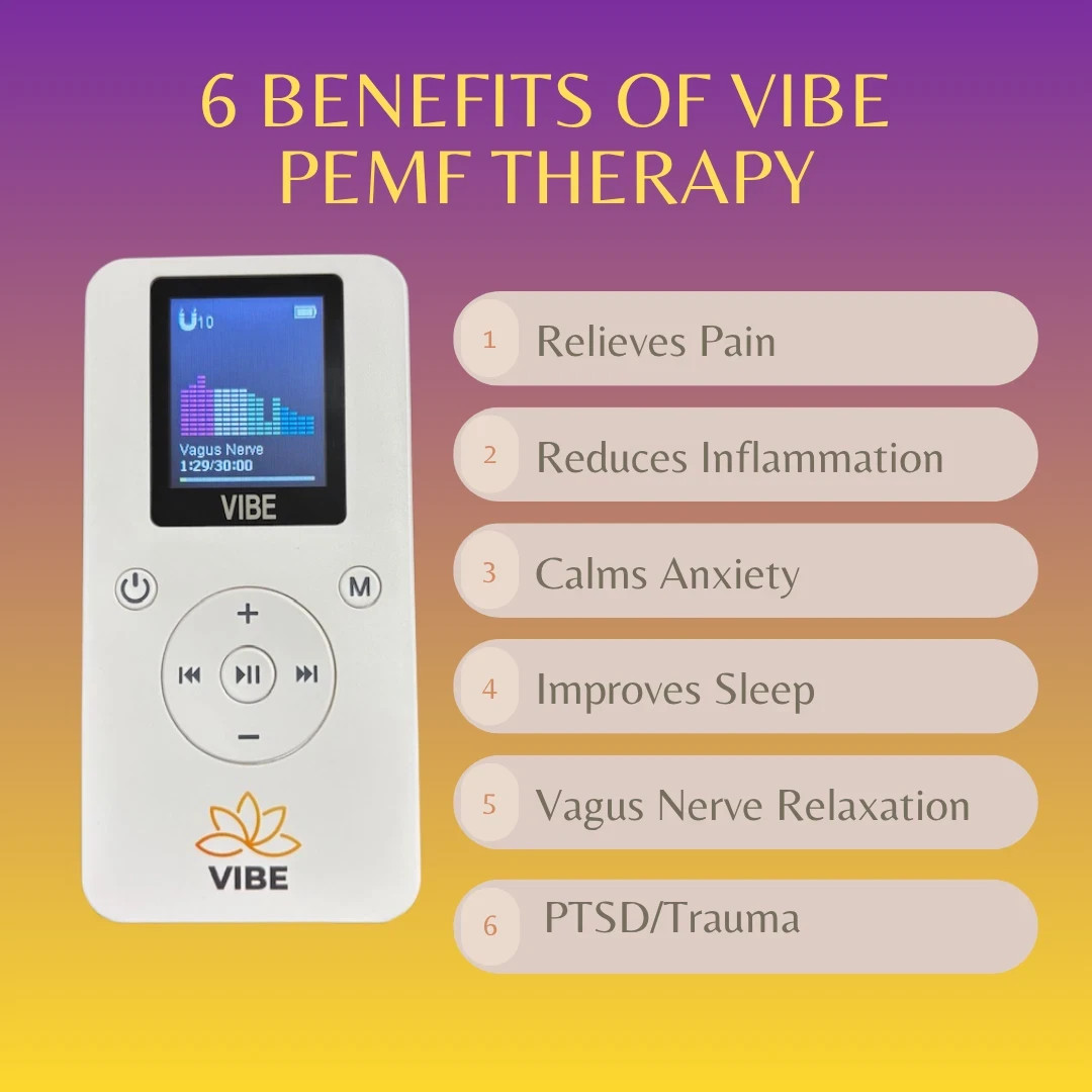 Portable & Affordable PEMF Device – VIBE Pocket Model, 60 Programs, GENUINE