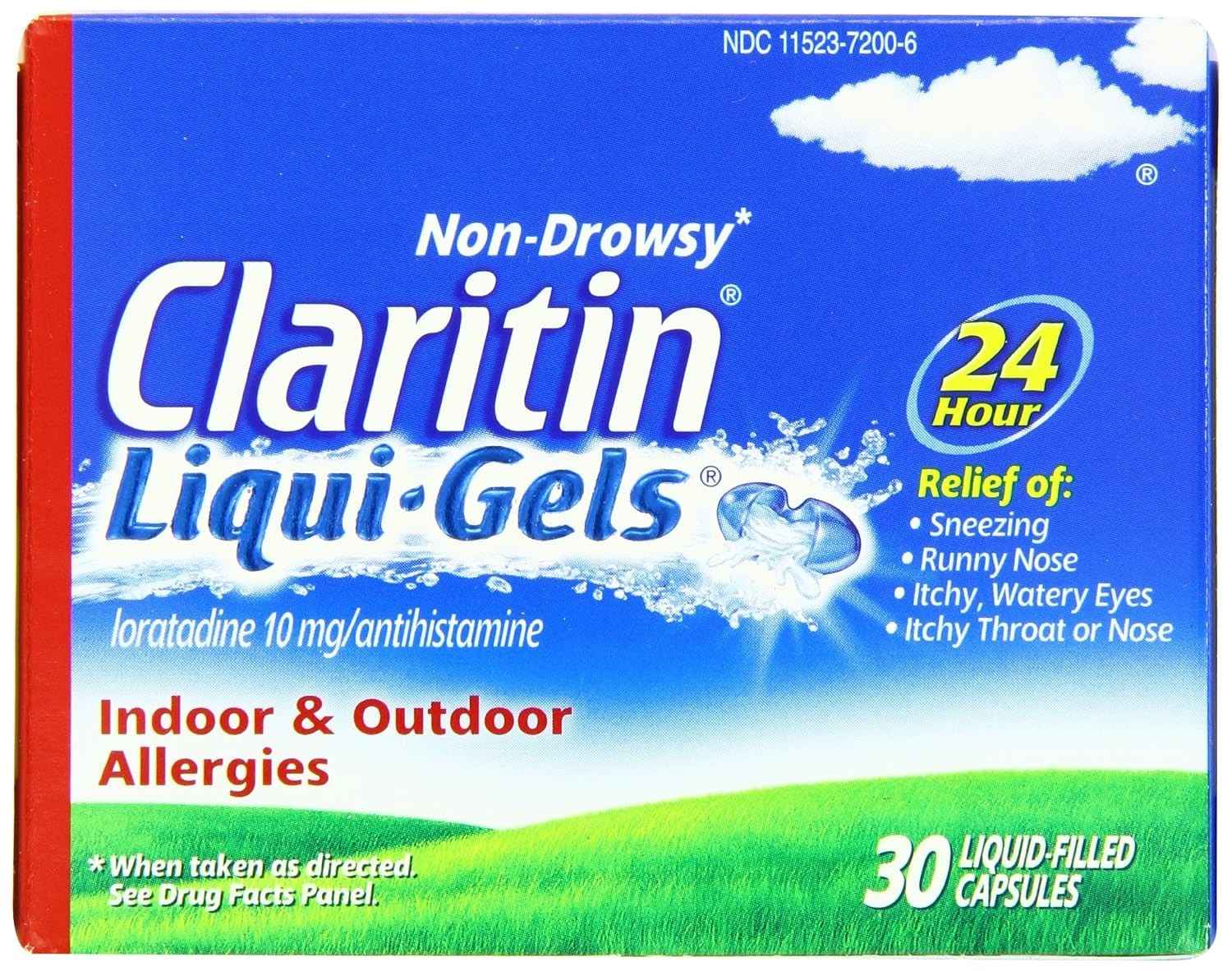 Claritin Liquid-Gels 24H Allergy Relief (30 Capsules) Ex 6/27+