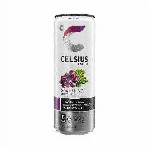 CELSIUS Sparkling Grape Rush, Functional Energy Drink 12 fl oz Can (Pack of 4)