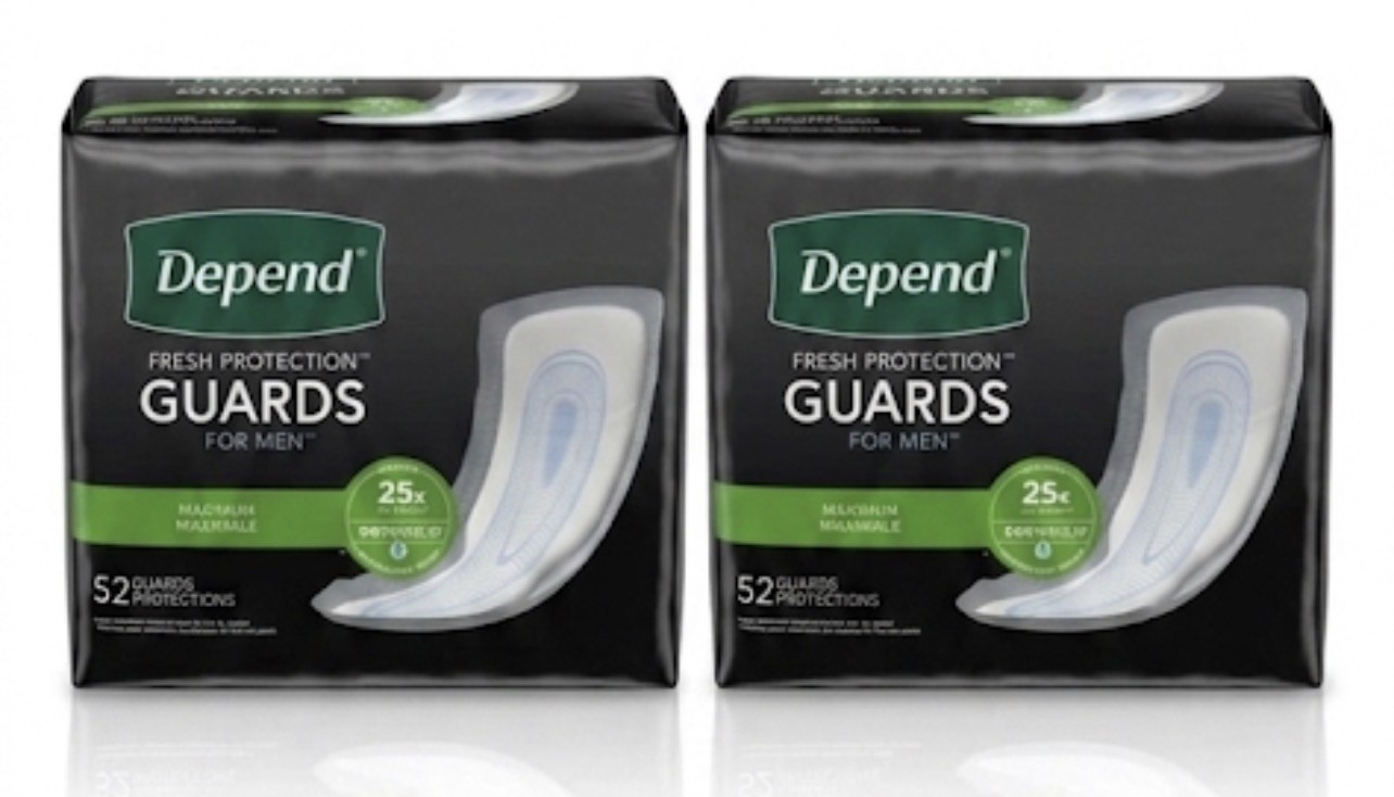 LOT Depend Incontinence Men MAX Absorbency Fresh Protection Guards 52packX2=104