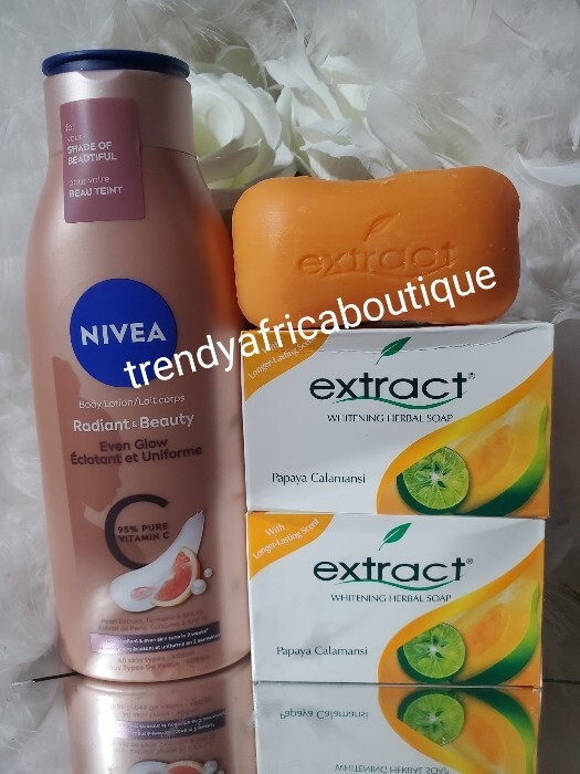 Nivea Radiant BEAUTY, Visible Even Glow Tone With Vit. C. & 2 Nig. Extract Soap