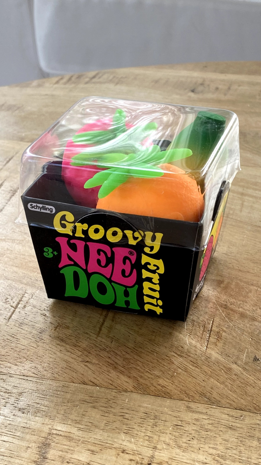 NeeDoh Groovy Fruit Banana Strawberry Orange AUTHENTIC Nee Doh Schylling