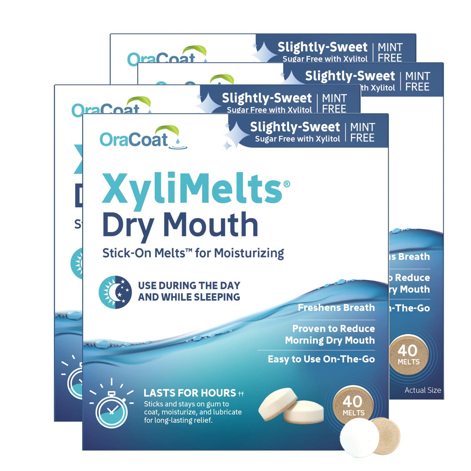 Oracoat Xylimelts For Dry Mouth Night Time Or Day – Dry Mouth Adhering Discs