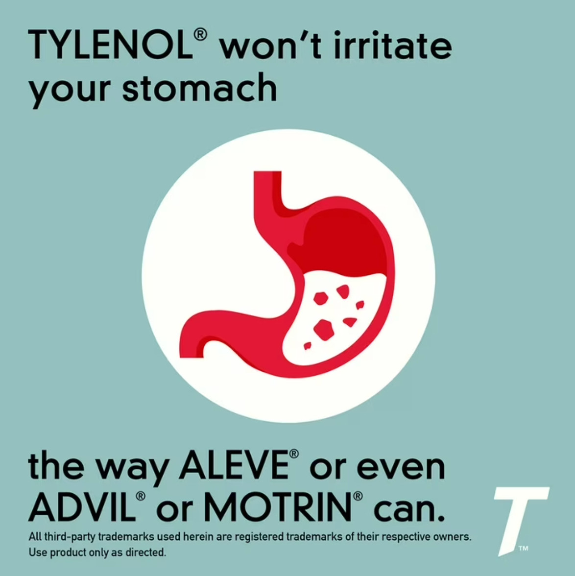 Tylenol Extra Strength 325 Caplets 500mg Acetaminophen