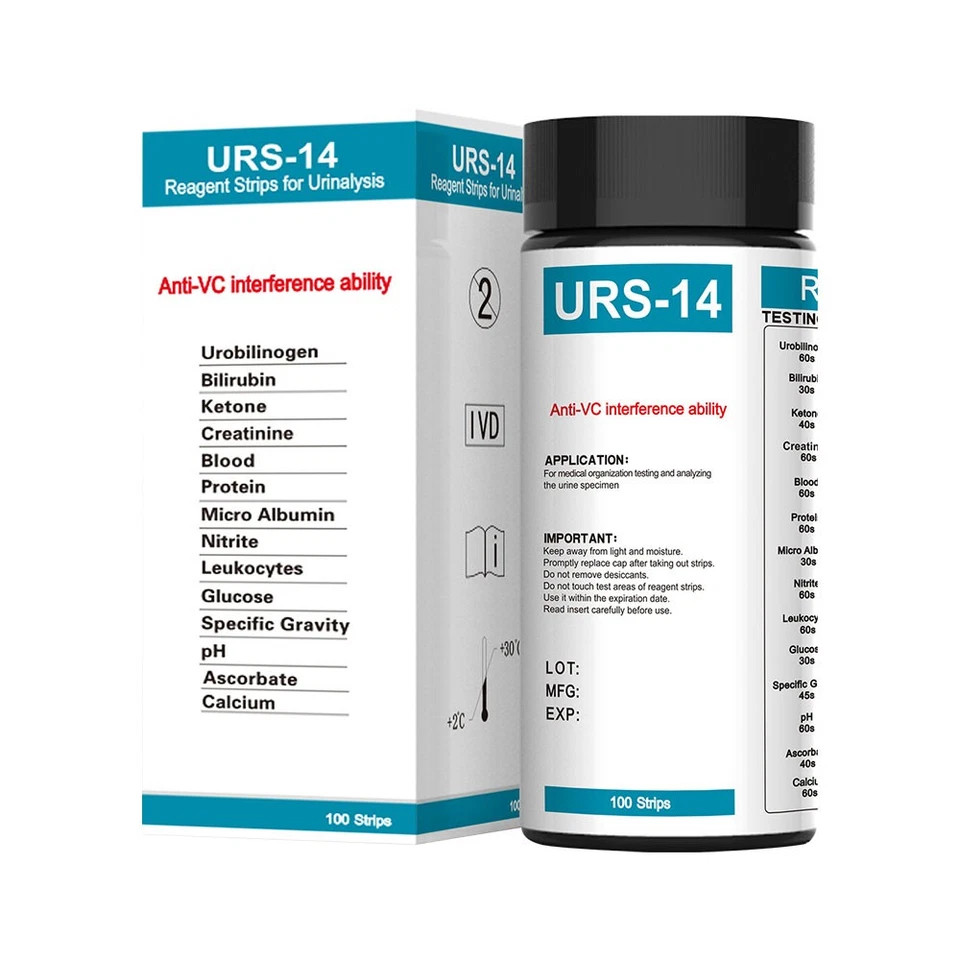 14-in-1 Urinalysis Test Strips 14-Parameter Urine Test Strips for Laboratory Use