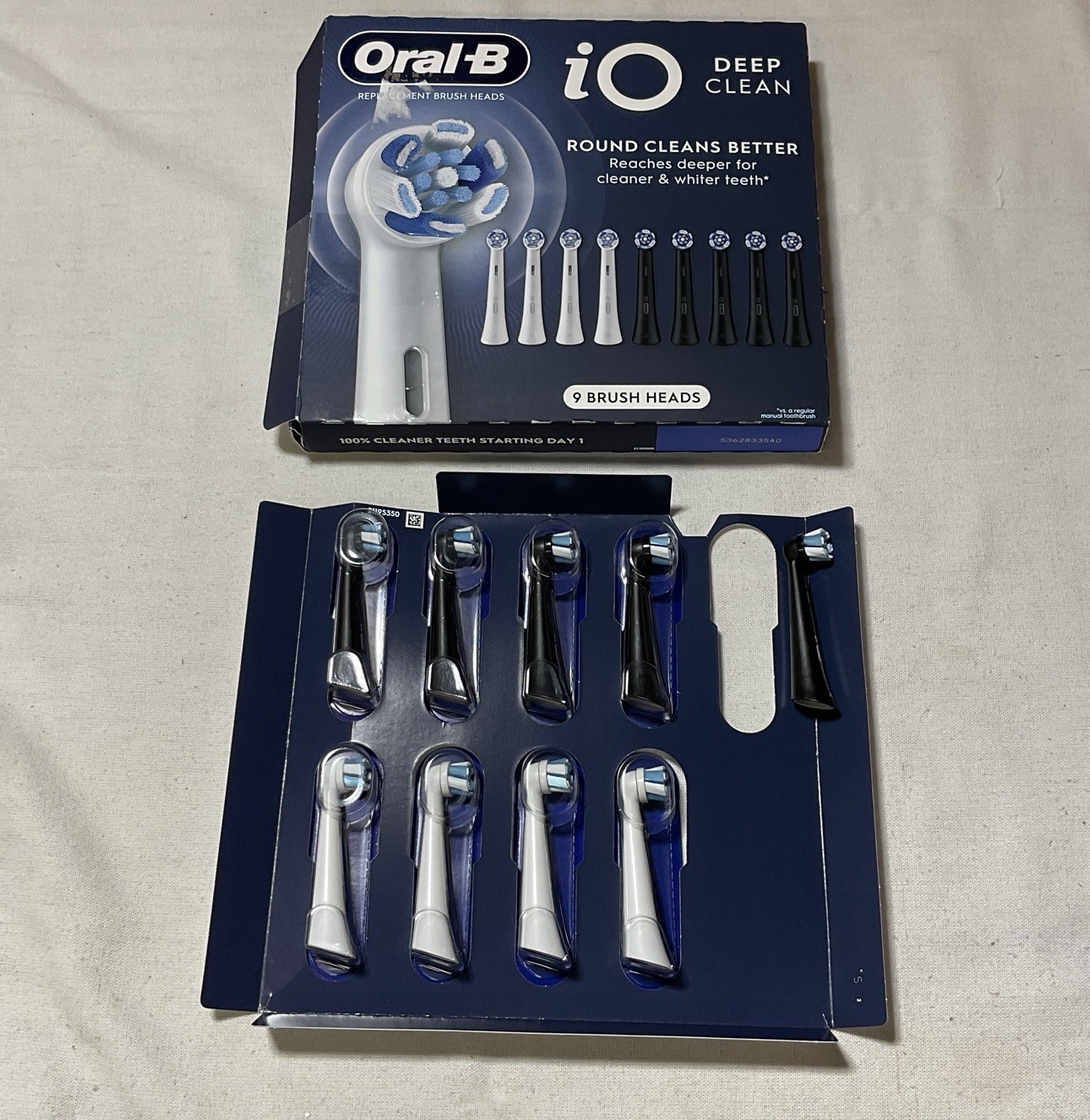 Oral-B iO Deep Clean Replacement Toothbrush Head 9-count (1 w/o Box) G12