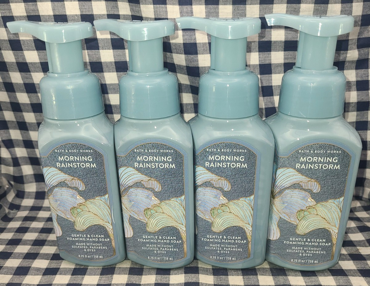 4-Pack NEW Morning Rainstorm Foaming Hand Soap 8.75 oz Bath & Body Works