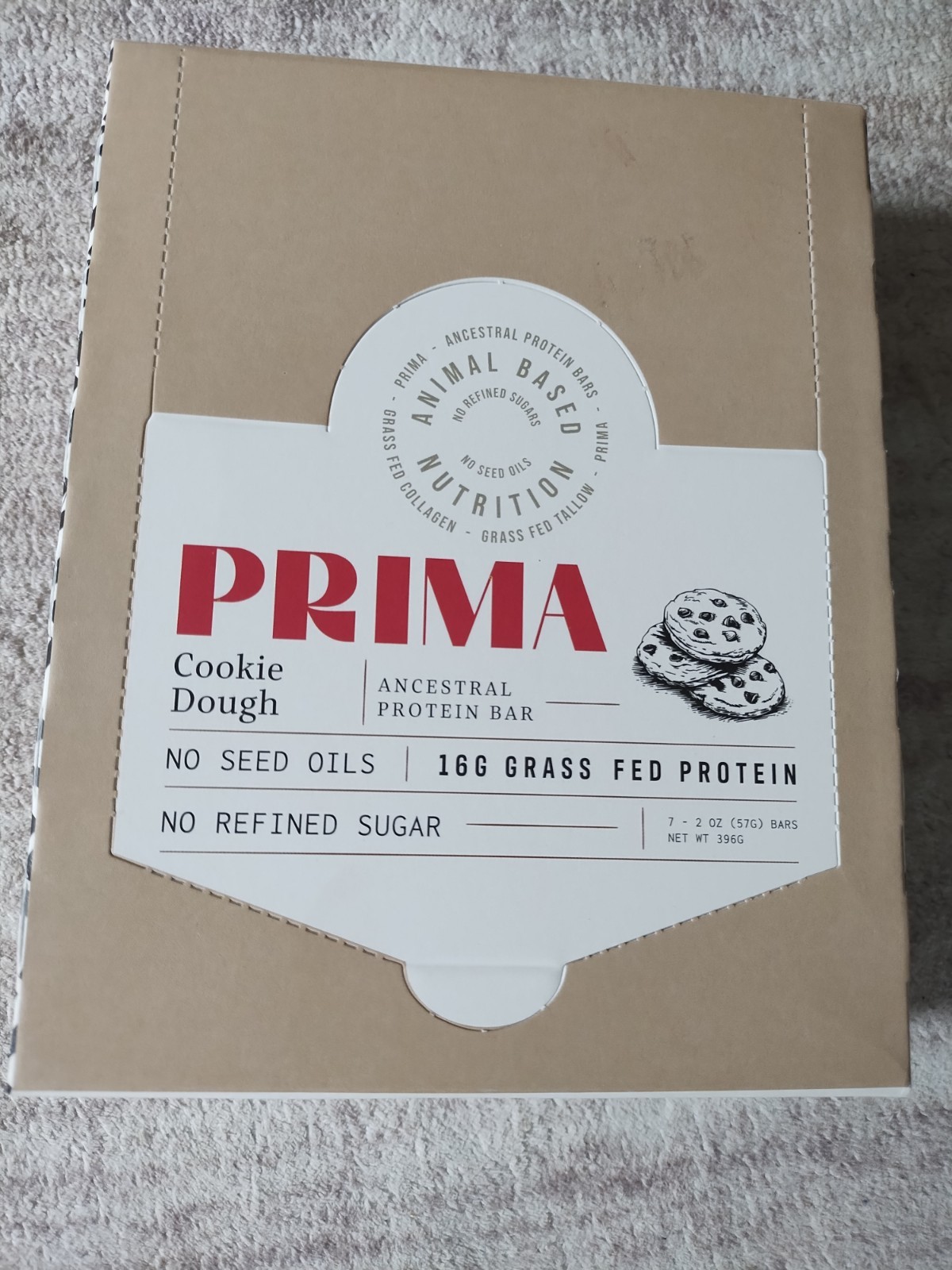 2X PRIMA Ancestral Protein Bars 7 Pack | Cookie Dough | Low Carb | 16g Protein