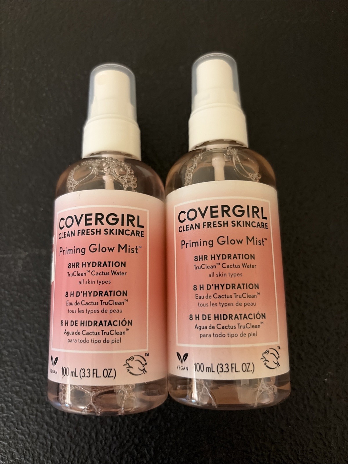 2x Covergirl Clean Fresh Skincare Priming Glow Mist for all Skin Types 3.3 oz