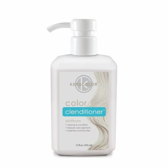 2 Pack Keracolor Color + Clenditioner Temporary Hair Color Platinum 12 fl oz ea.