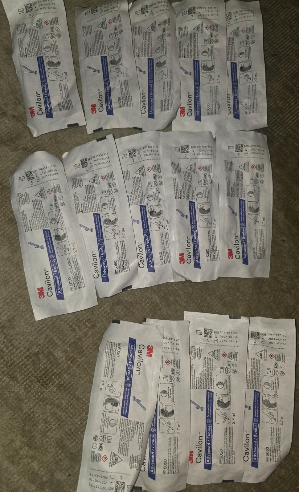 14 COUNT – 3M Cavilon Advanced Skin Protectant 2.7ml REF#: 5050
