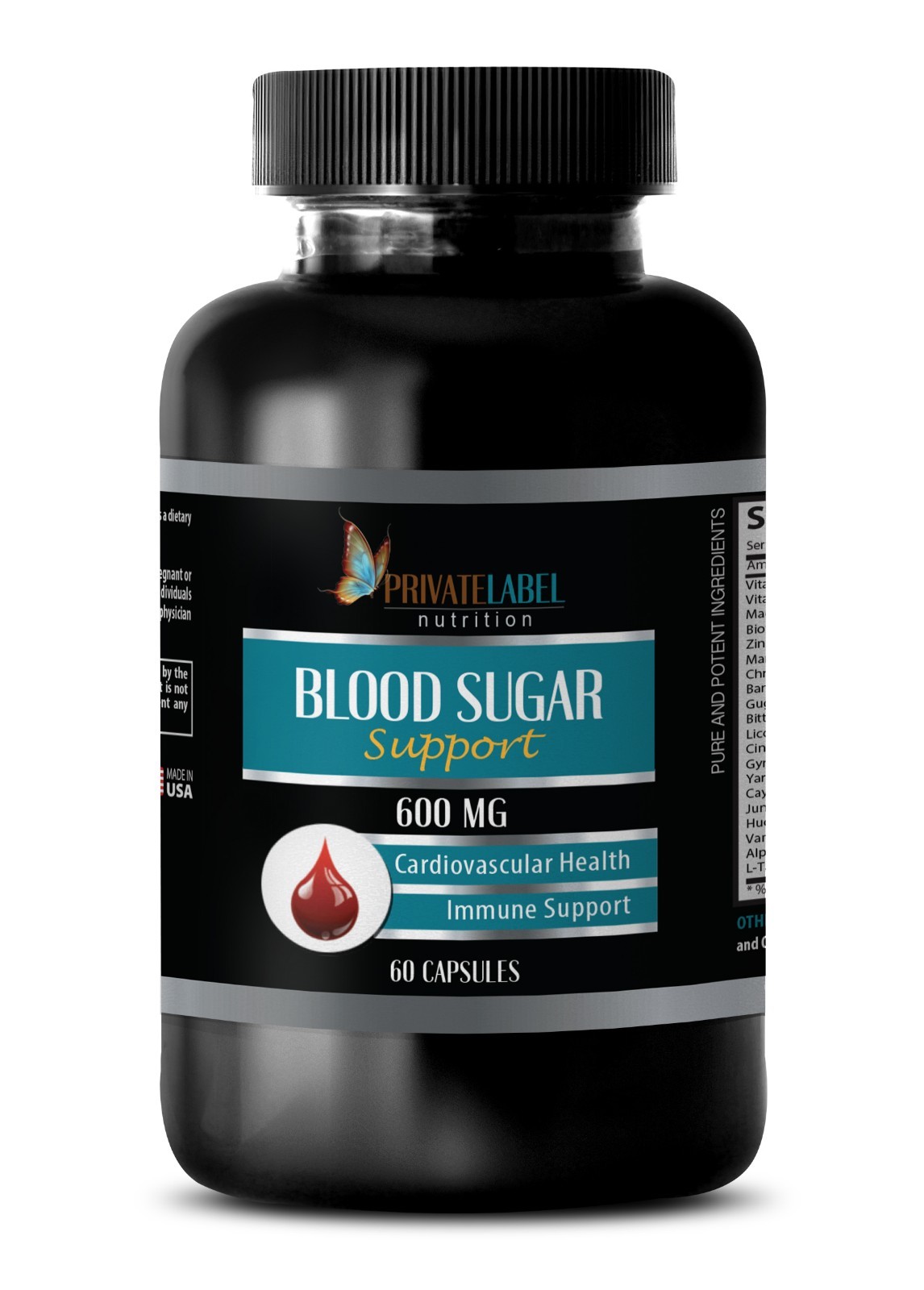 BLOOD SUGAR SUPPORT – Healthy Blood Circulation – Cardiovascular Health – 1 Bot