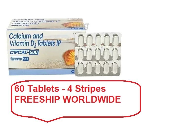 60 Tablets x Cipcal 500 Tablet from Cipla For Bone Joint Muscle Care FREESHIP
