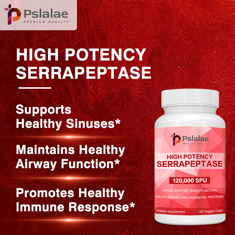 High Potency Serrapeptase Capsules – Supports Sinus Health, Enhance Immunity