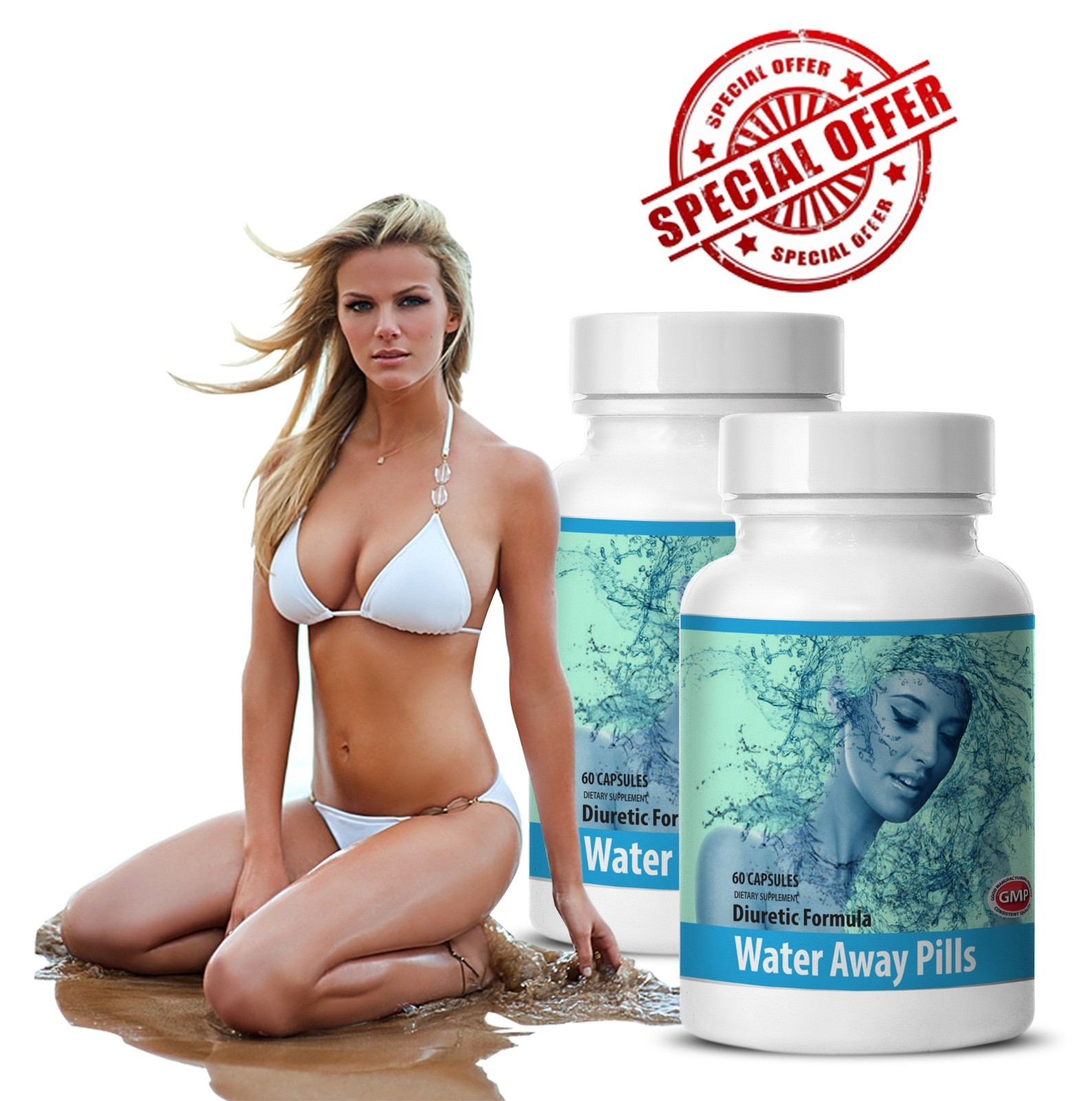 Water Pill (2 Bottles, 60 Capsules)
