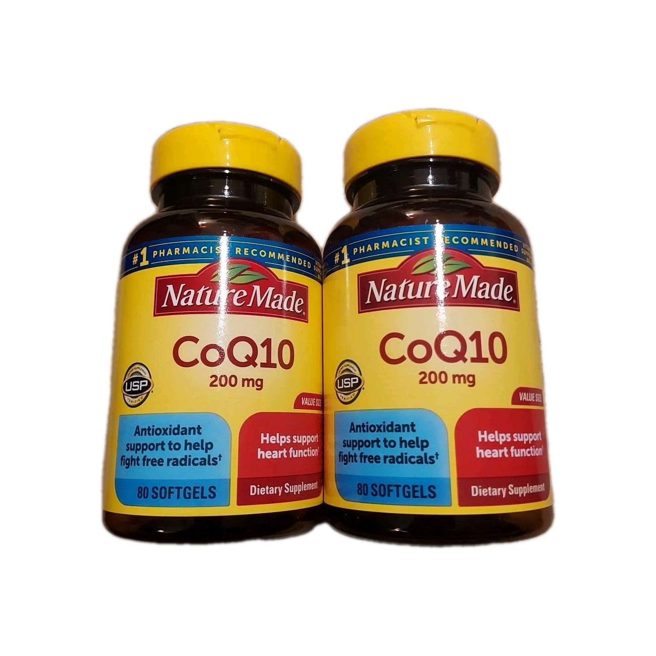 Lot Of 2 Nature Made CoQ10 200 mg – 80 Softgels EXP-6/2028