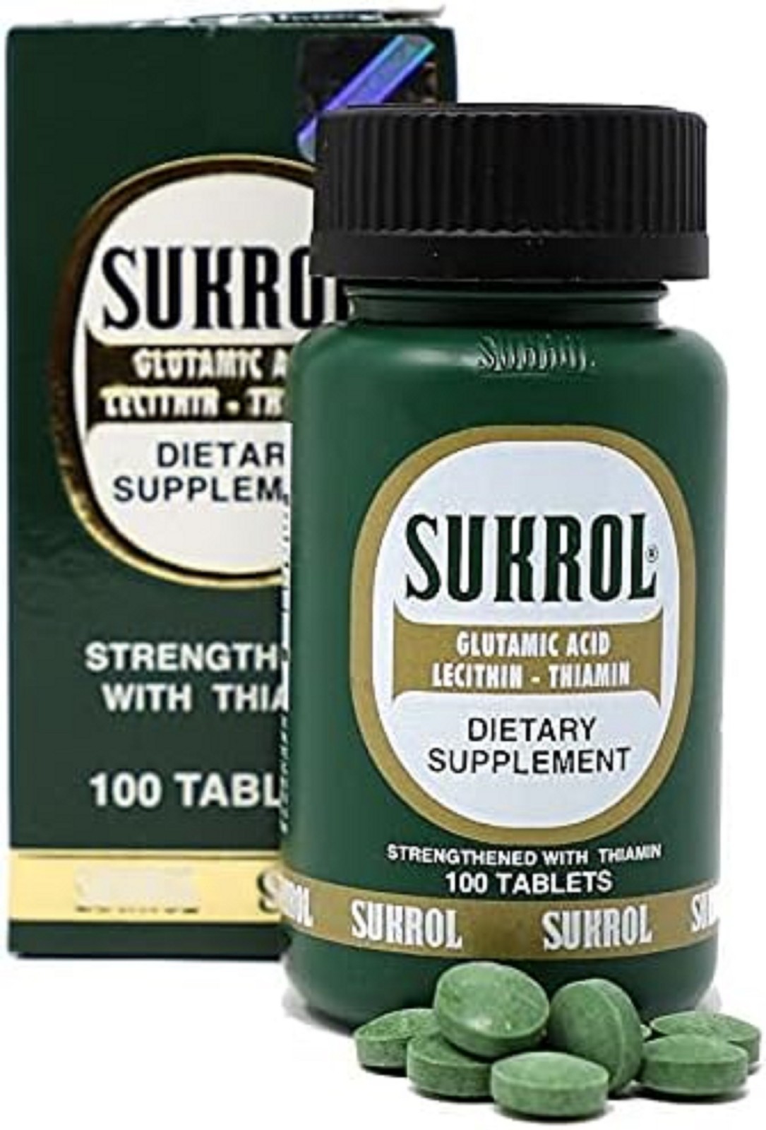Sukrol, Vitamin, Improve Healthy Brain Function, 100 Count (Pack of 1), White