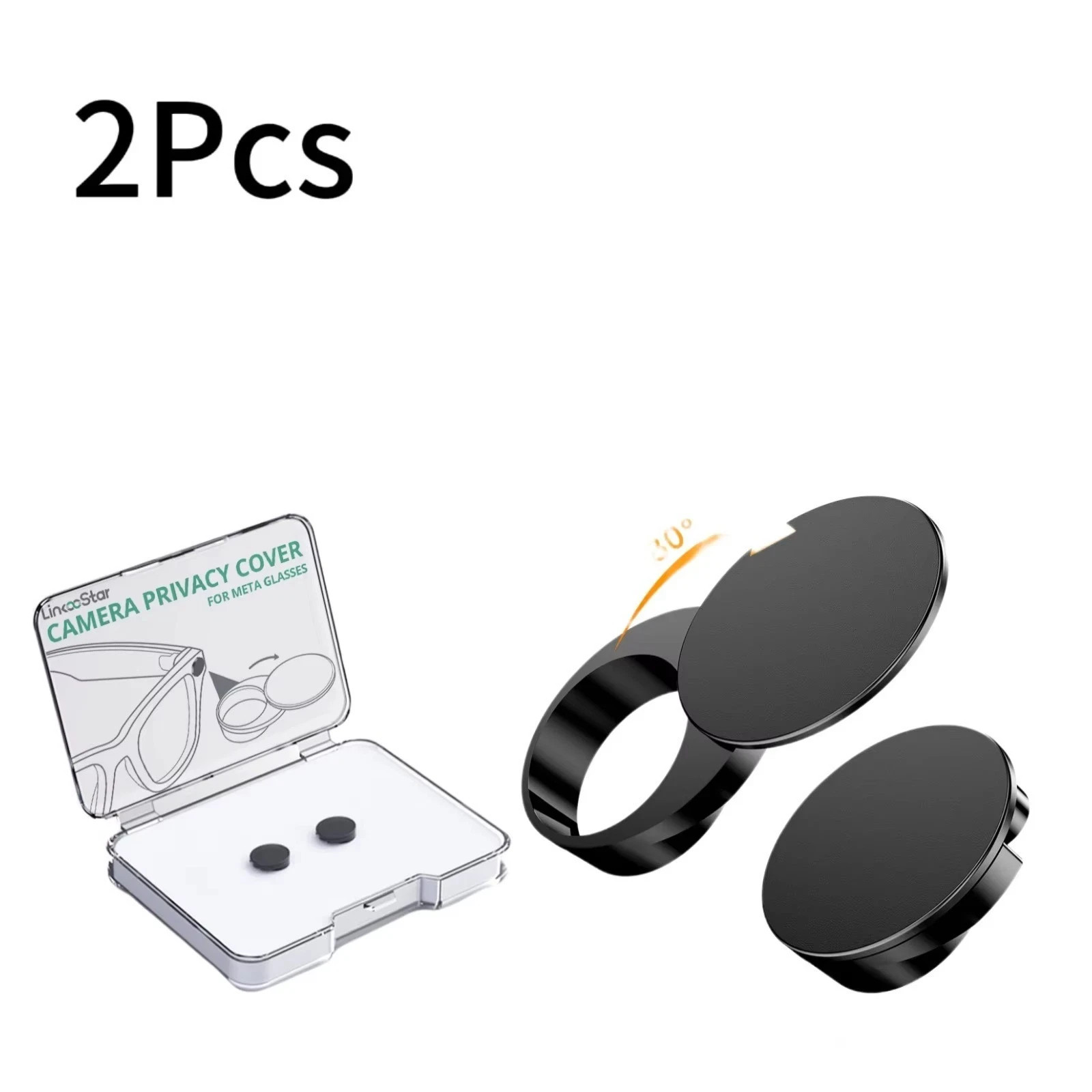 2Pcs LED Light Blocking Covers for Ray-Ban Meta Wayfarer/Skyler/Headliner/Oakley