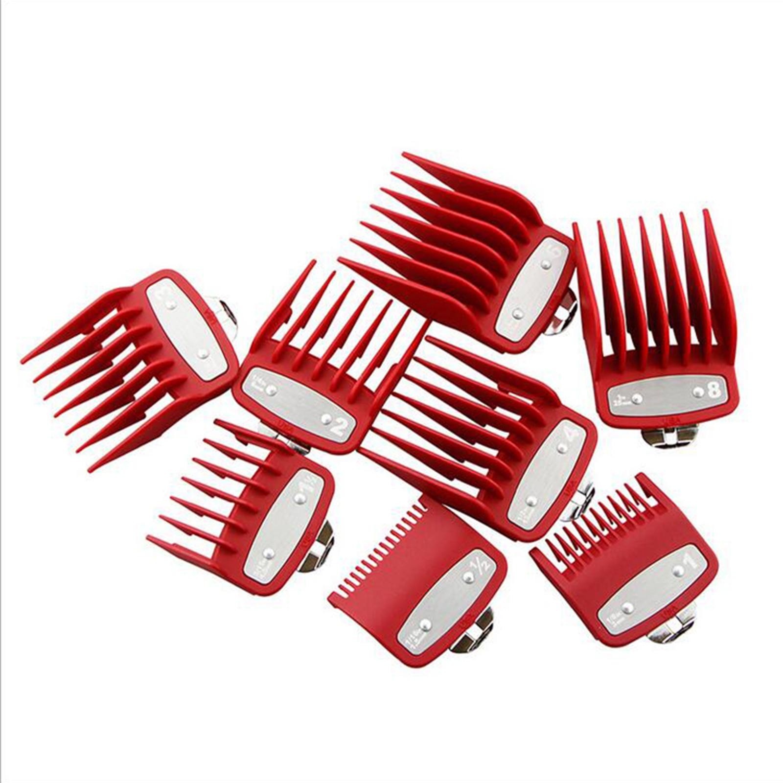 Replacement 8PCS Hair Clipper Metal Clip Guides Limit Combs Guards For WAHL