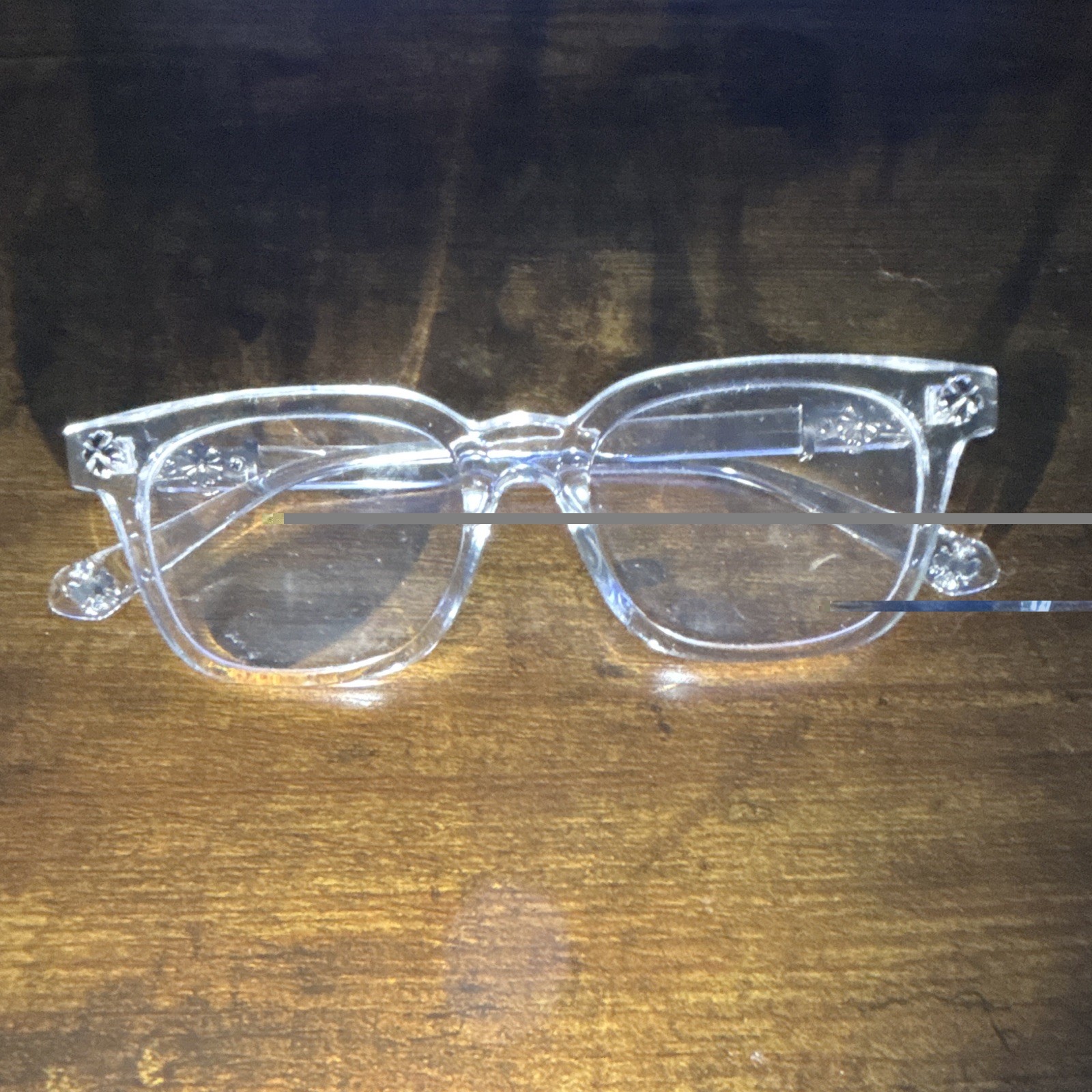 Clear Plastic Full Rim Eyeglass Frames Unisex Adults Solid Pattern
