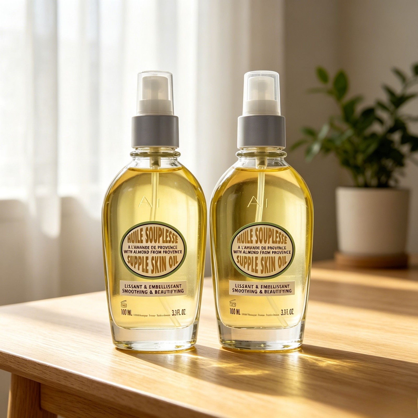 2PCS L’Occitane Almond Supple Skin Oil oz Unisex, for 3.4 Nourishing Body Oil