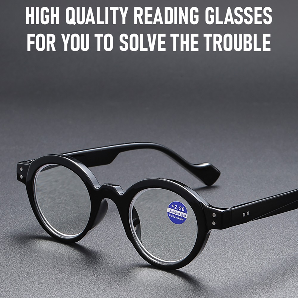 Classic Round Reading Glasses Computer Readers Vintage Anti Blue Light Eyewear