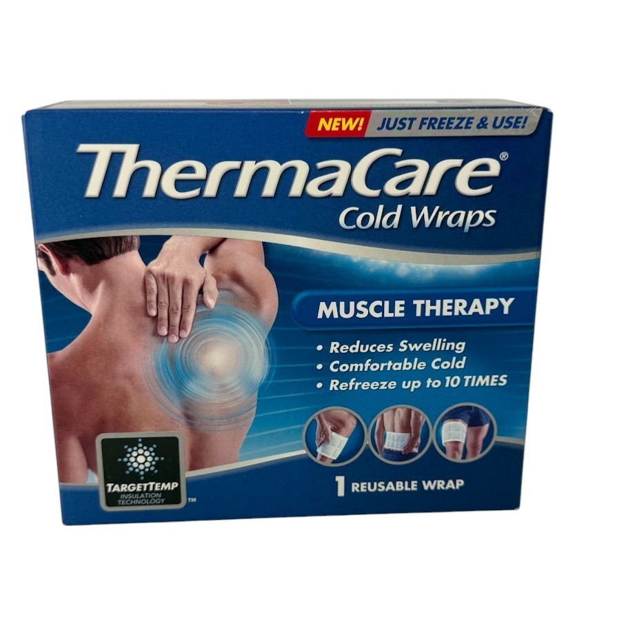 ThermaCare Cold Wrap Muscle Therapy Reusable Freeze Pack for Pain, New