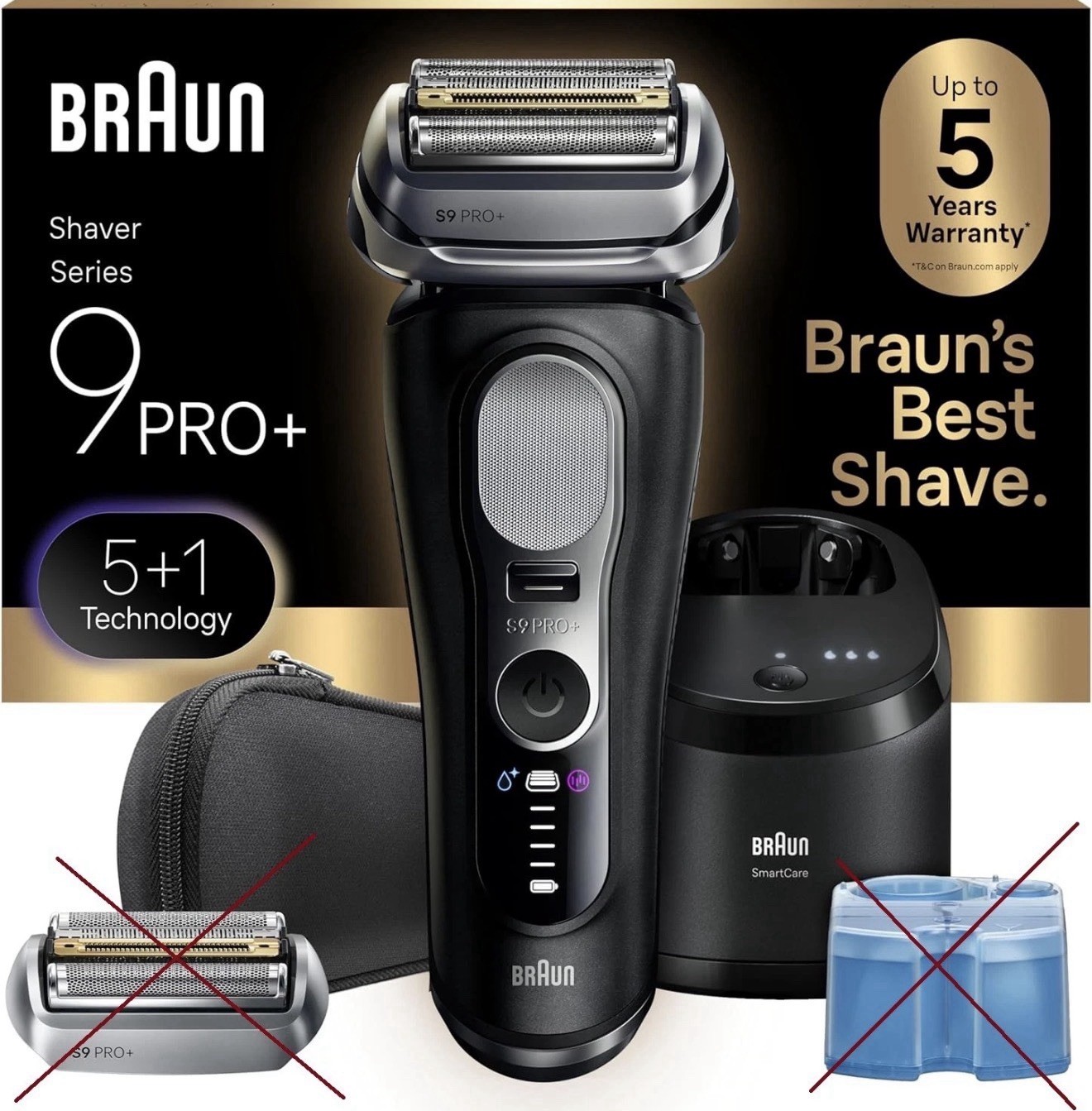 Braun Series 9 PRO+ 9660CCPS Electric Shaver Wet Dry SmartCare Dock Open Box