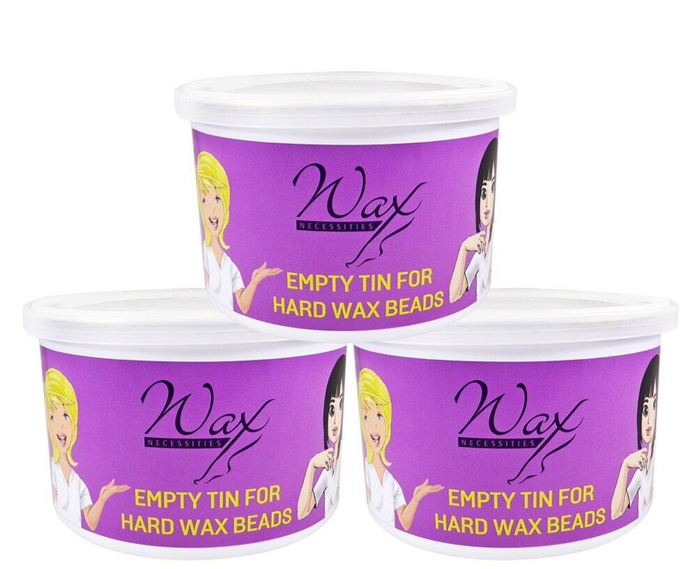 Waxness Refill Can Hard Wax Beads Empty Wax Can NEW 14 OZ / 397 G – 3 Pack