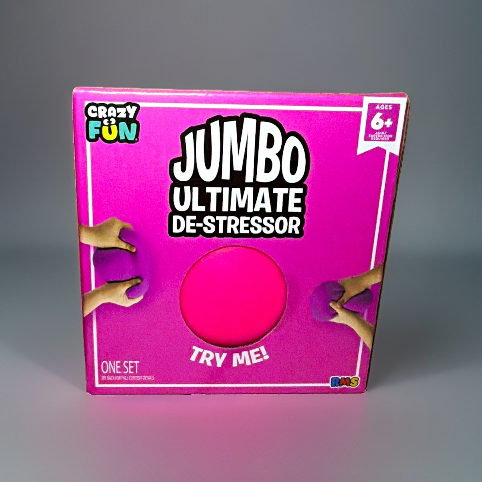 Crazy Fun Jumbo Stretchable Squeeze squishy Ball De-Stressor Pink (rms).