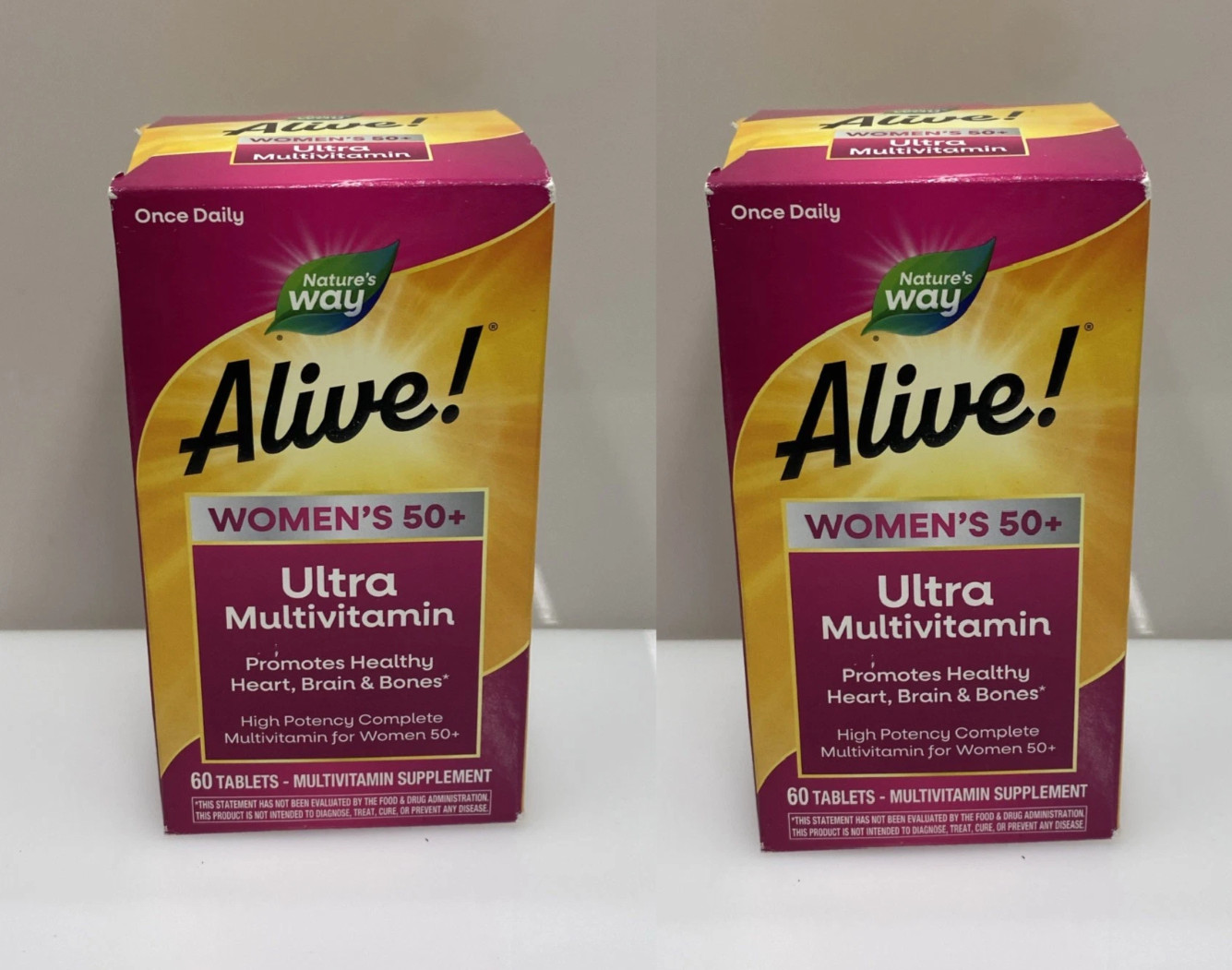 2 Pack Nature’s Way Alive! Women’s 50+ Ultra Multivitamin 60 Tablets 06/26+