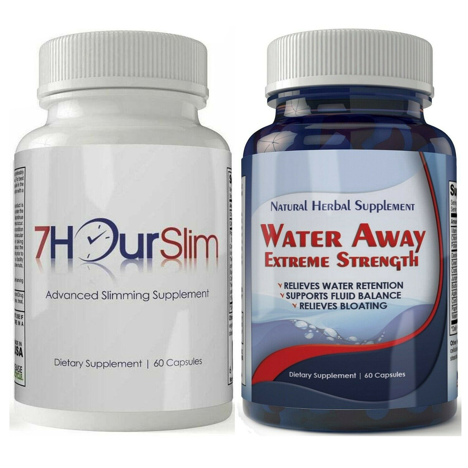 7Hour Slim Weight Loss Capsules Water Away Supports Fluid Balance Supplements