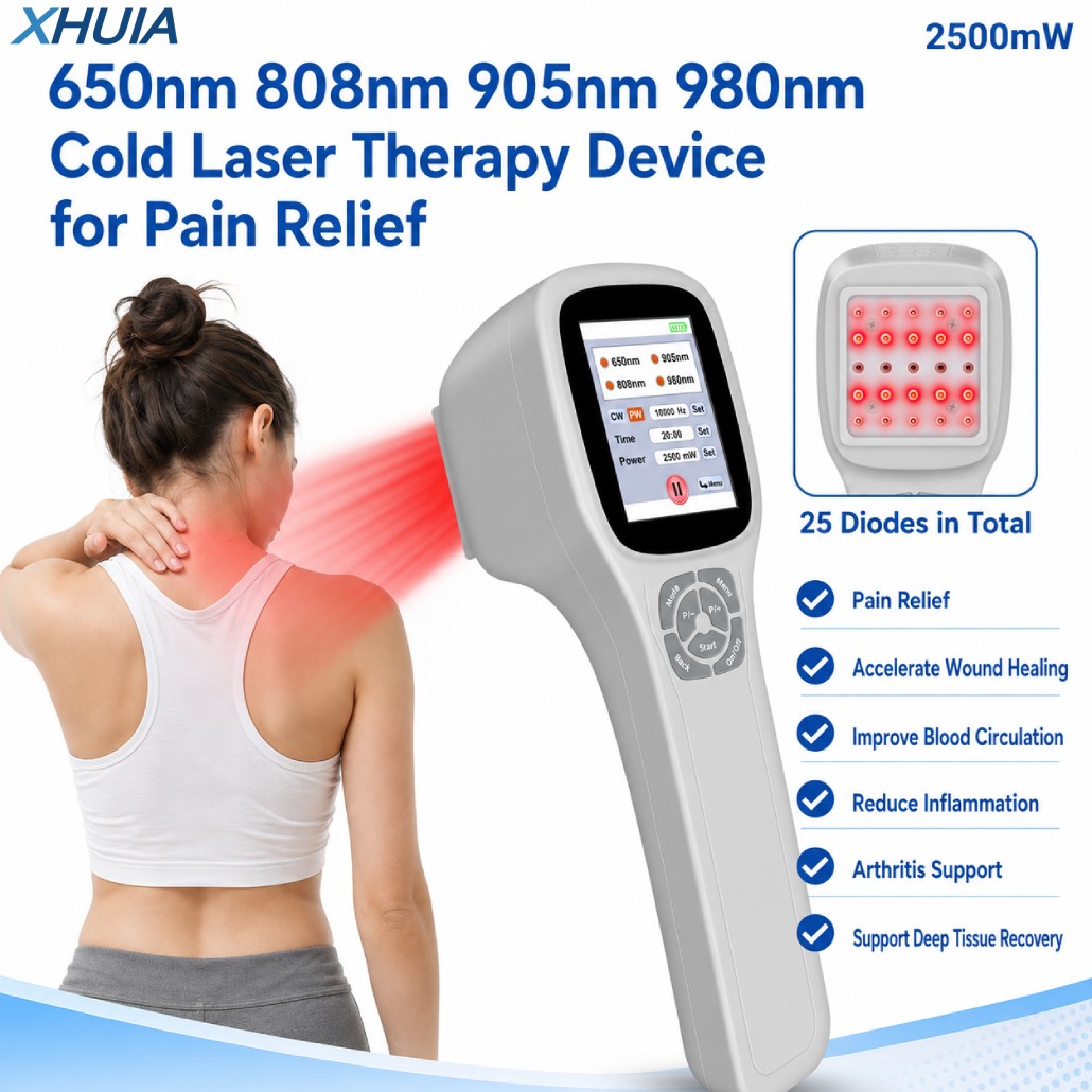 2.5W LLLT Cold Laser Near Infrared Light Therapy Device 980nm+905nm+808nm+650nm