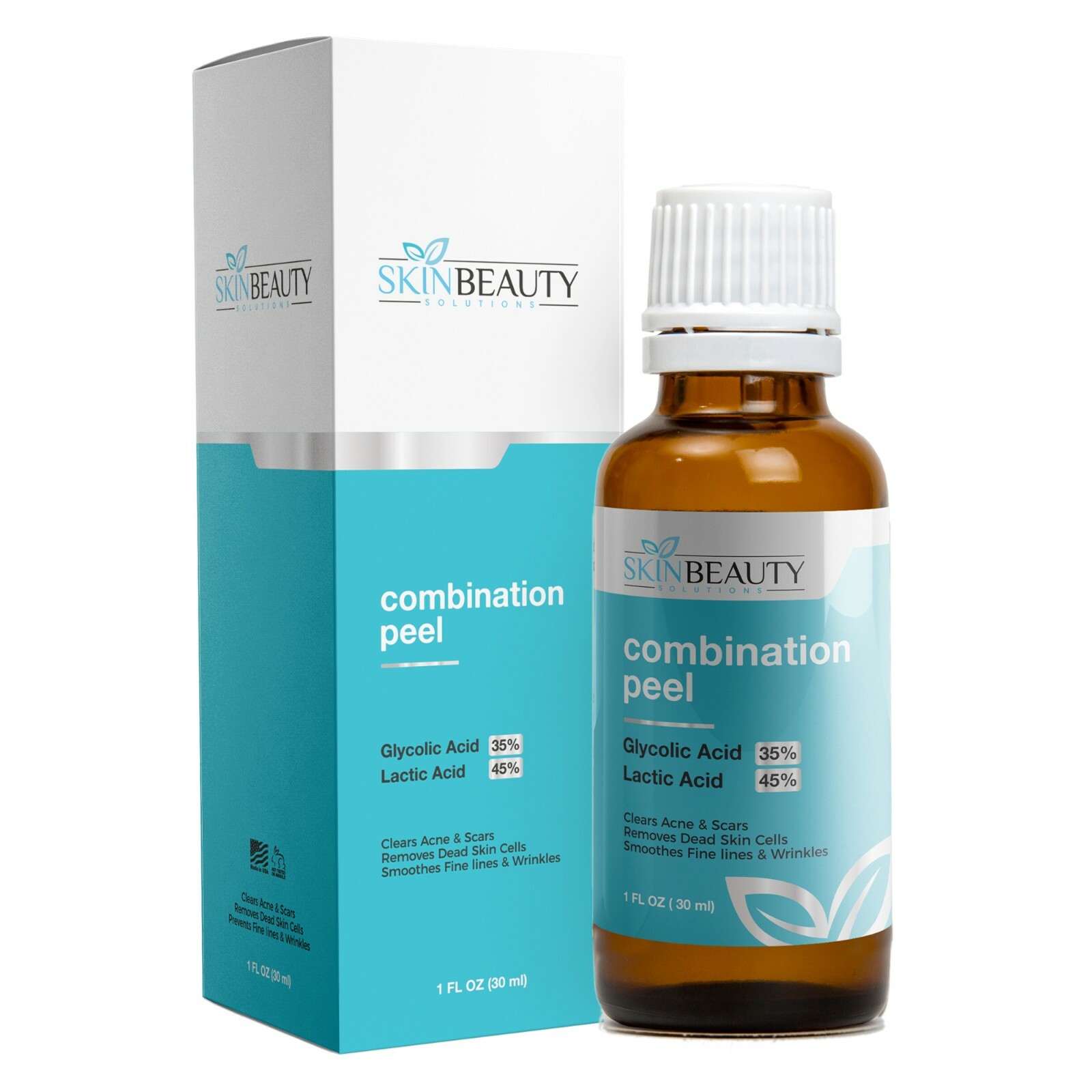 Glycolic 35% Acid / Lactic 45% Acid Peel Combo, Scars, Exfoliate Dull Skin+