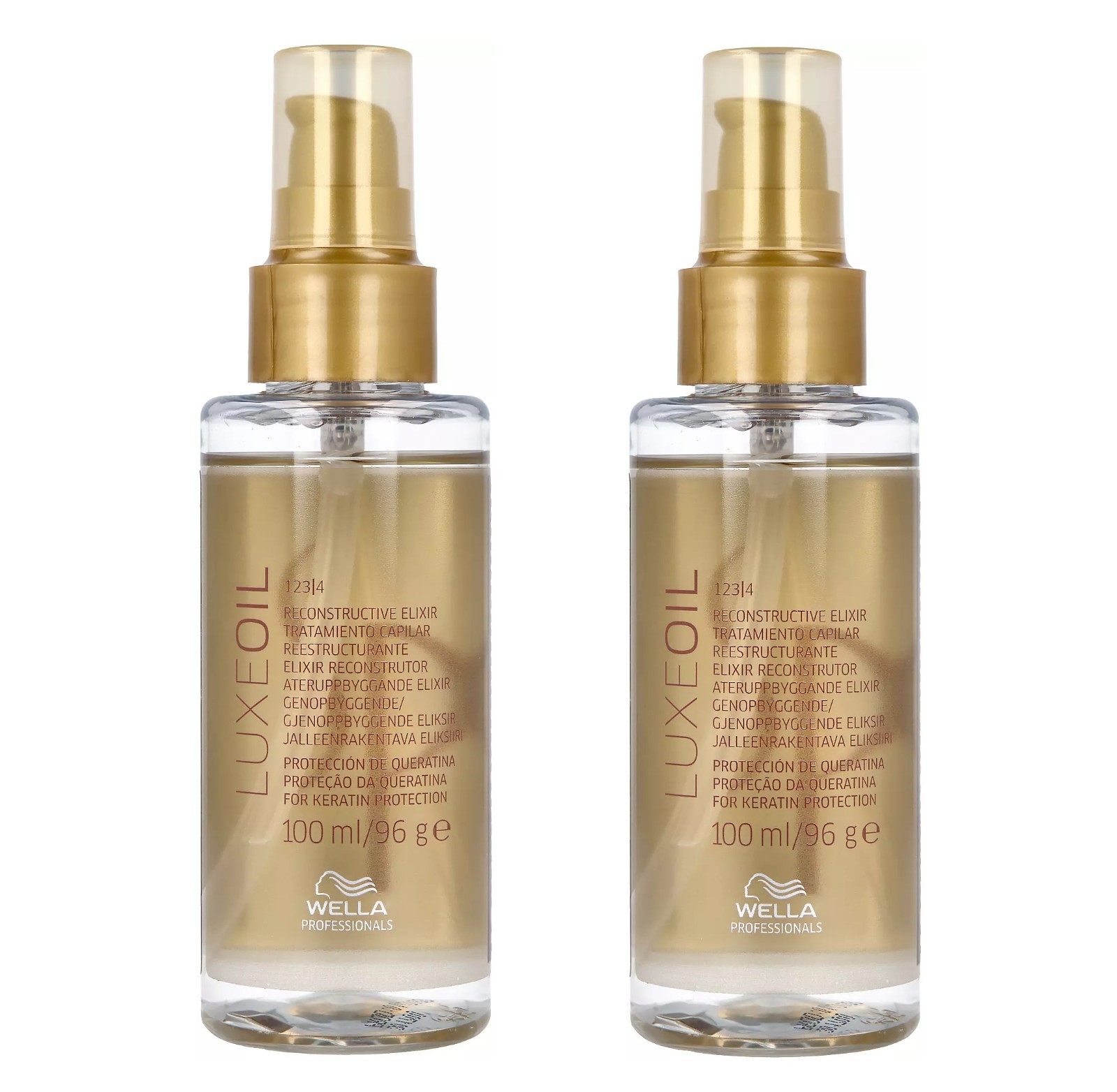 2 PACK Wella Luxe oil Reconstructive Elixir Keratin Protection 3.38oz / 100ml