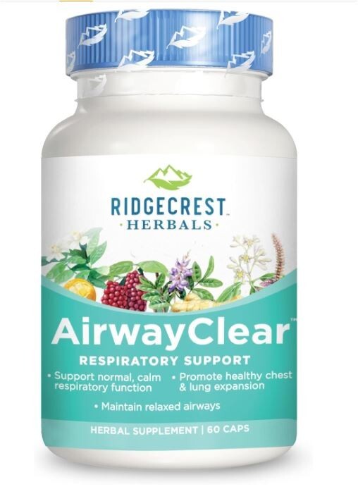 Ridgecrest Airway Clear Natural Respiratory Relief, 60 Vegan Capsules 3/2029