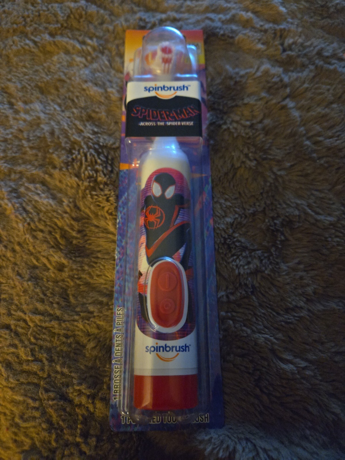 Spiderman Across The Spider-Verse Spinbrush Battery Toothbrush, Soft Bristles