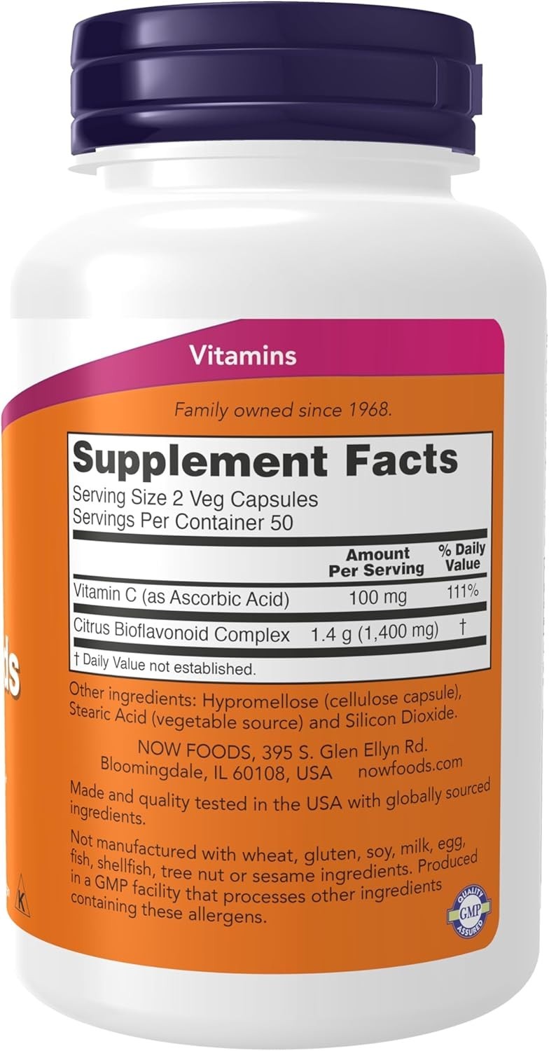 NOW FOODS Citrus Bioflavonoids 700mg 100 Capsules