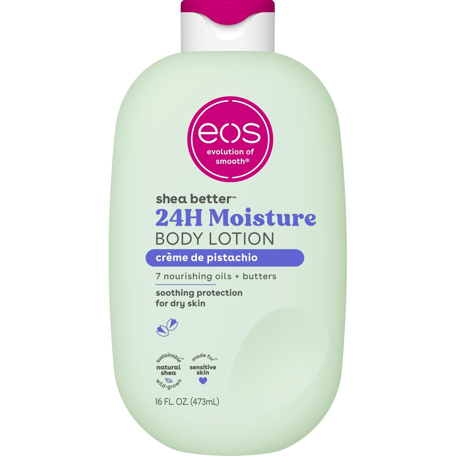 eos Shea Better Body Lotion- Crème de Pistachio, 24-Hour Moisture Skin Care