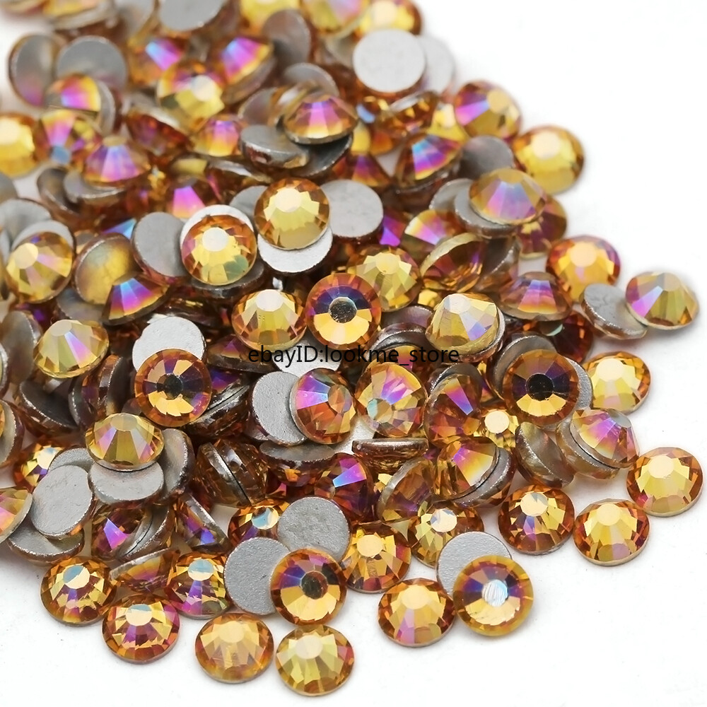 1440 Crystal Rhinestones Flatback Glass Beads for Crafts DIY Nail Art Decoration