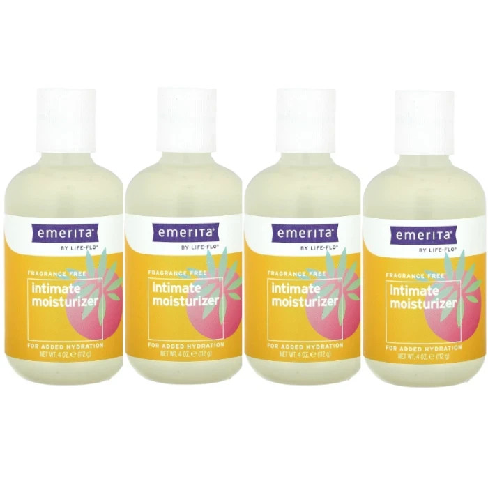 Emerita Intimate Moisturizer Fragrance Free 4 oz Each (Pack of 4)