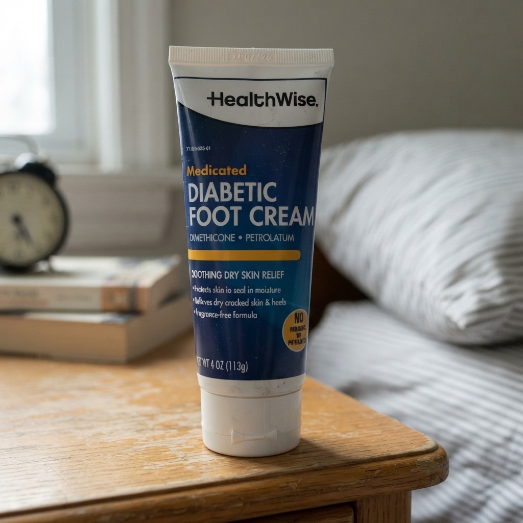 Medicated Diabetic Foot Cream – Dimethicone & Petrolatum, 4 oz. for Dry Skin