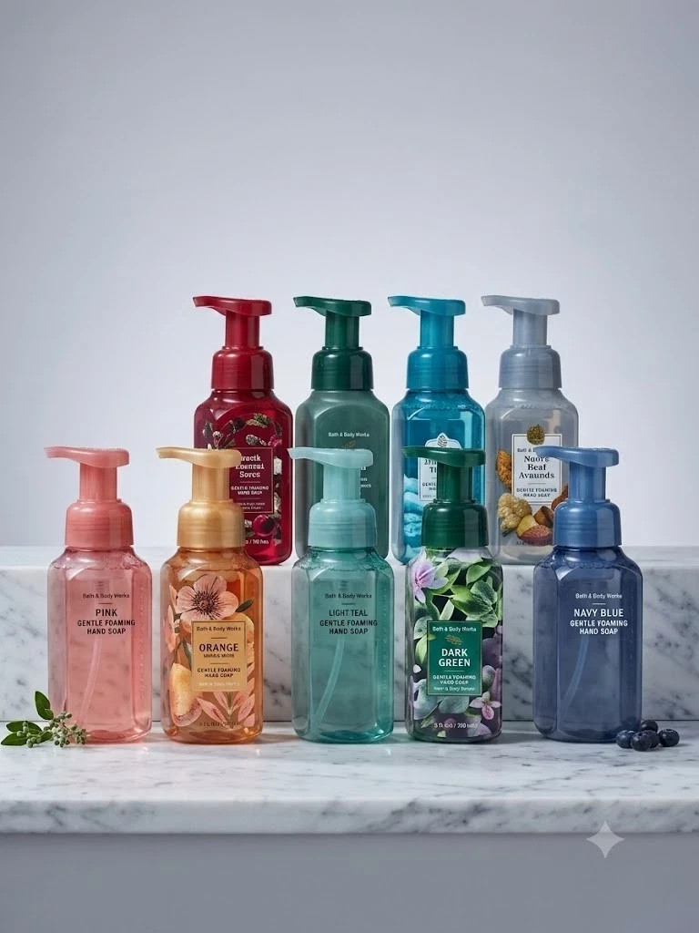 Bath & Body Works Foaming Hand Soap Set 9PC Strawberry Pound Cake NEW