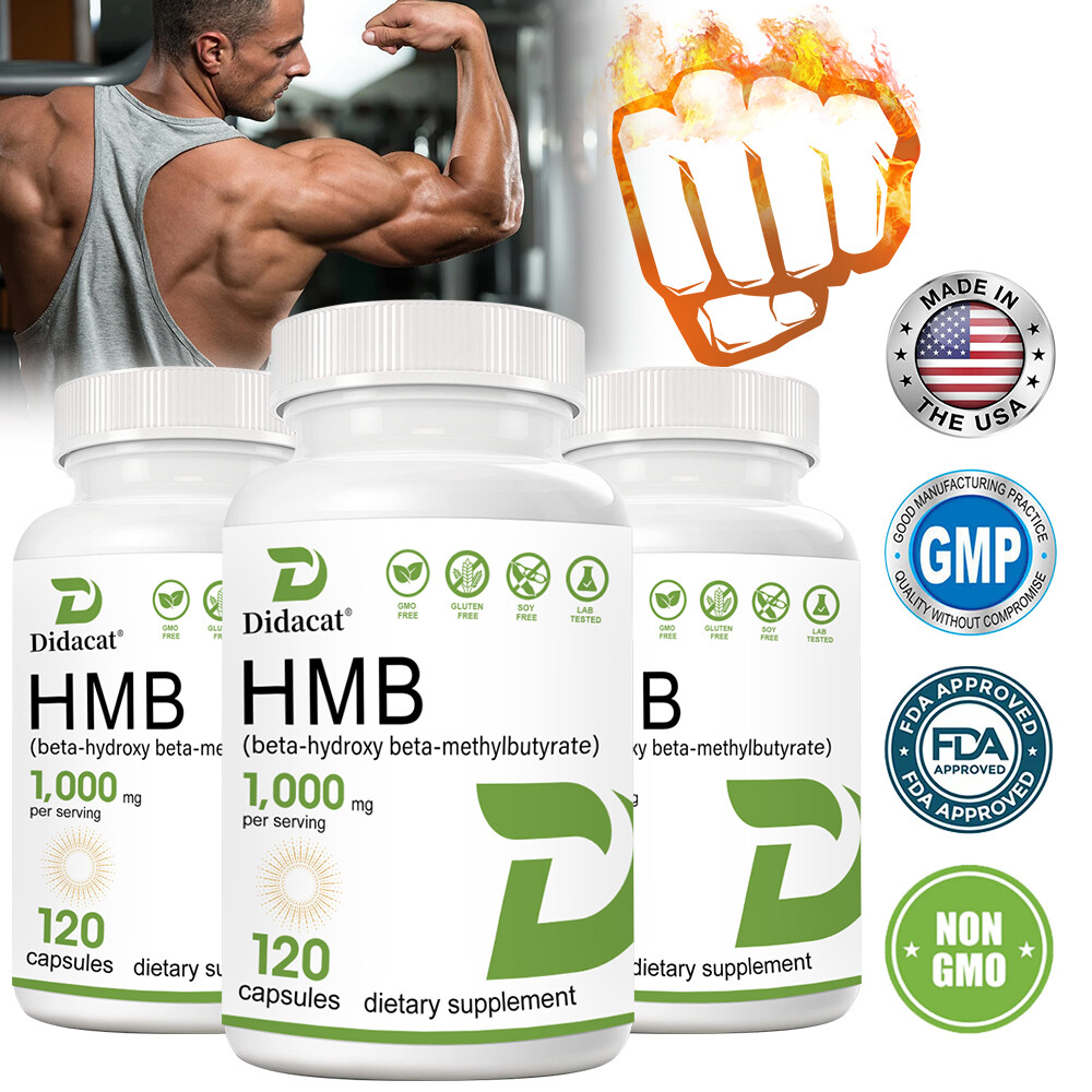 HMB (Beta-Hydroxy Beta-Methylbutyric) 1000mg 30 To 120 Capsules, Muscle Growth