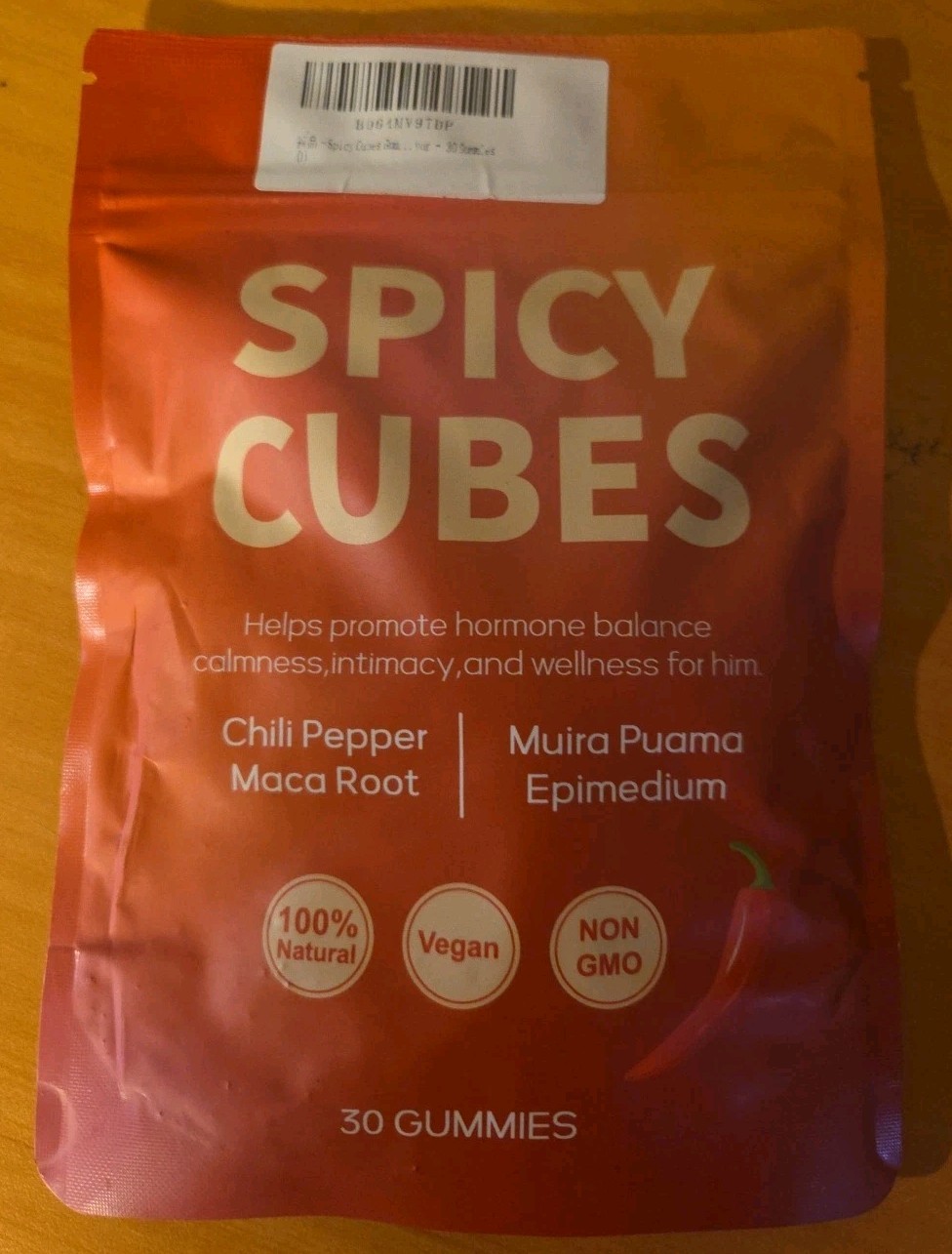 Spicy Cubes Gummy Candy Intimacy Gummies Promote Balance 30ct For Men Women